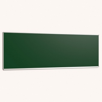 Langwandtafel, Stahlemaille grün, mit Kreideablage, 100x300 cm HxB 